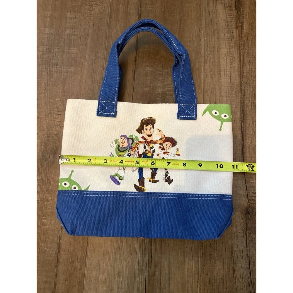 Pottery Barn Kids Toy Story Cotton Small Tote Bag Buzz Woody Jessie Blue/White
